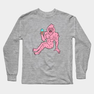 Pretty Pink Snow yeti Long Sleeve T-Shirt